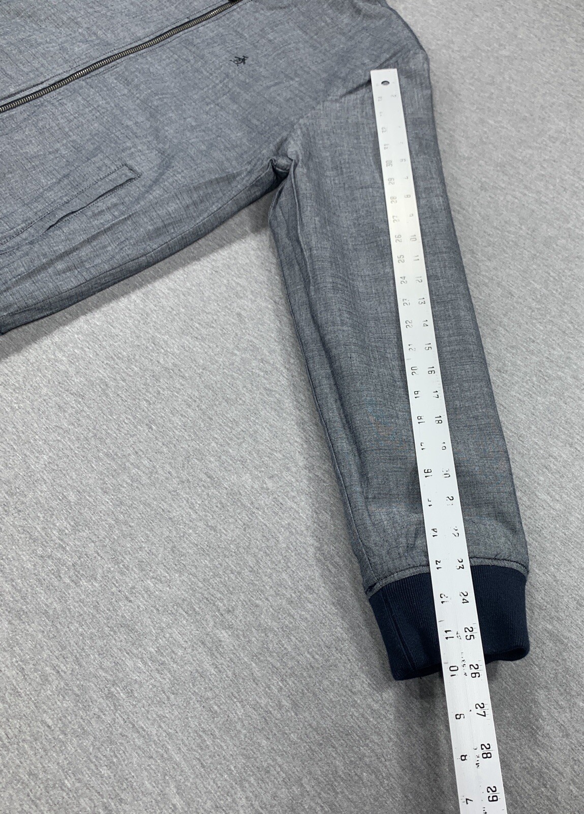 $175 Original Penguin Men's Reversible Full Zip Jacket Navy Gray Men's Large image 7
