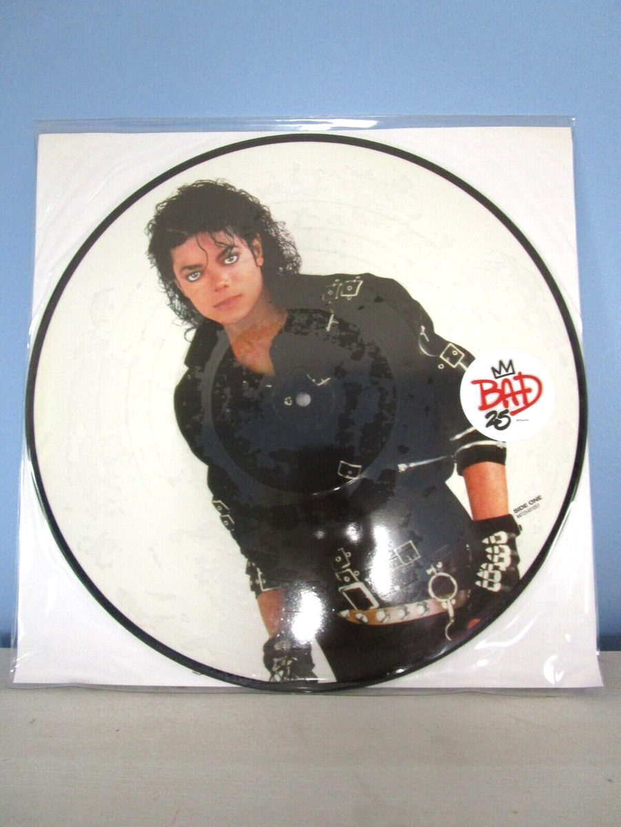 Michael Jackson Original BAD 25 Picture Disc Italian SIAE logo