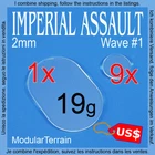 Imperial Assault Wave #1 2mm Clear Acrylic 25mm Round 50x75mm Oval Pill Bases