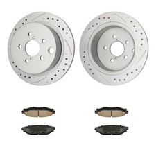 273.8mm Rear Drilled Rotors And Brake Pads For Subaru Impreza 2.0l 2012-2019