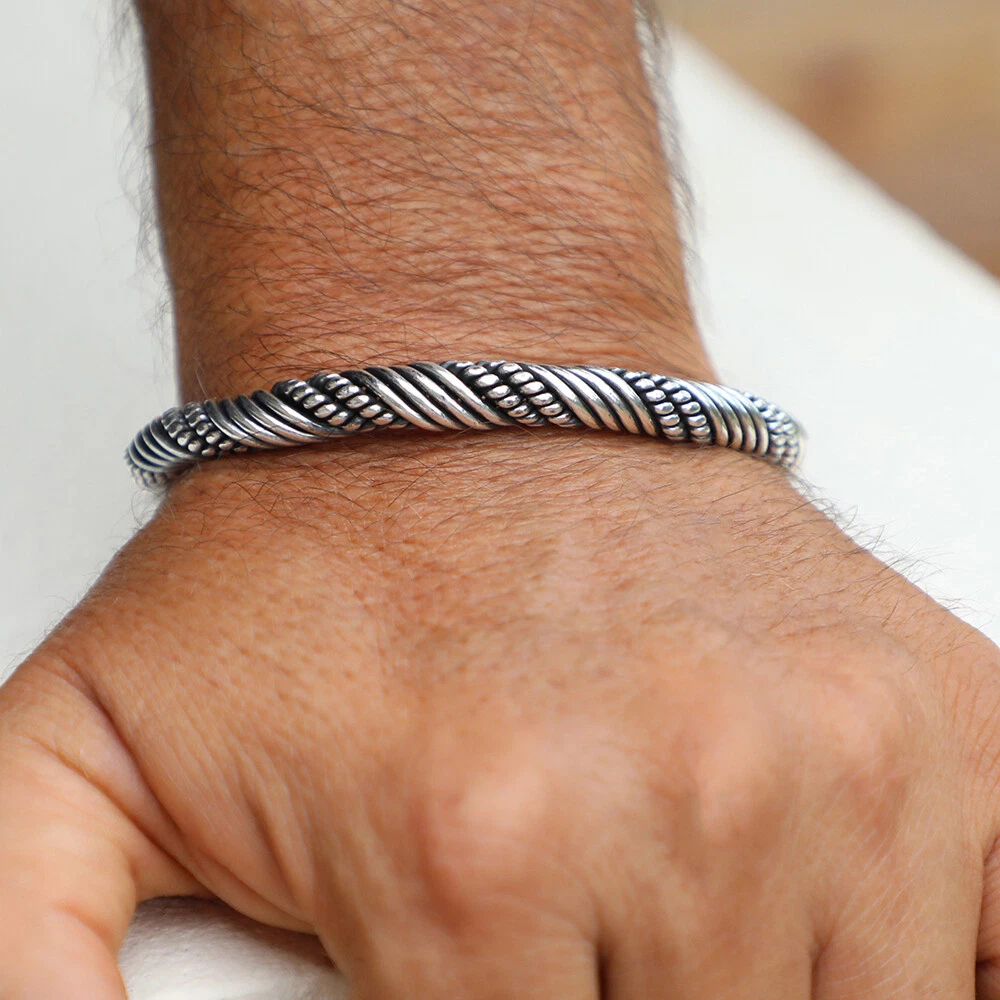 Stackable silver bracelets deals