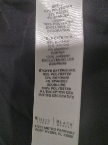 Blazer negro Casa Blanca mercado negro nuevo con etiquetas talla 4 manga 3/4 - Imagen 5 de 9
