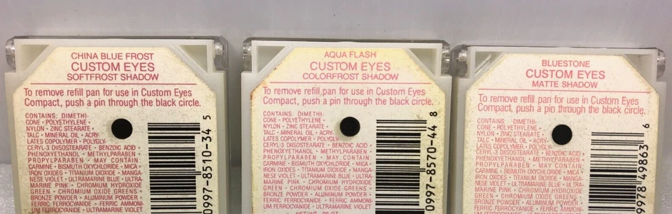 REVLON Custom Eyes Eye Shadow CHINA BLUE, AQUA,BLUESTONE *VINTAGE ORIGINAL AS-IS - Image 4 of 4