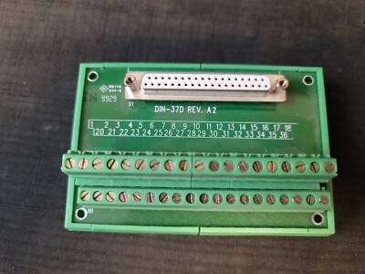 DIN-37D Terminal strip breakout board female DB-37 connector for DIN rail mount