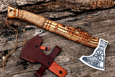 CUSTOM HANDMADE CARBON STEEL AXE HATCHET INTEGRAL VIKING THROWING TOMAHAWK 2560