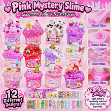 Pink Mystery Slime Assorted Colors Textures