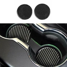 For Ford Mustang 2015-2023 Real Carbon Fiber Center Console Water Cup Holder Pad