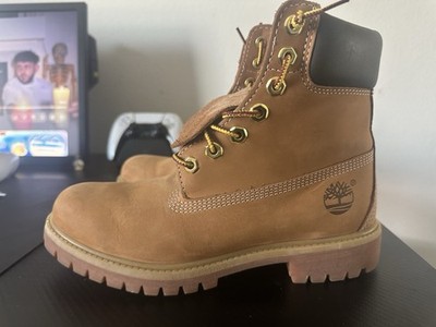 Timberland Brown Leather Waterproof Ankle Boots for Men Lace Up Rubber Sole