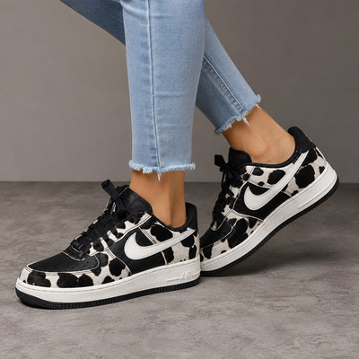 IO0442*001 Nike Air Force 1 Low - Cow Print - Women's Sneakers