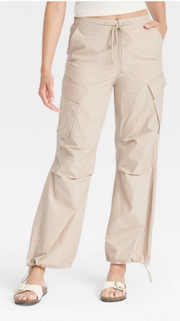 Universal Thread Beige Wide Leg Cotton Cargo Pants XL New With Tags