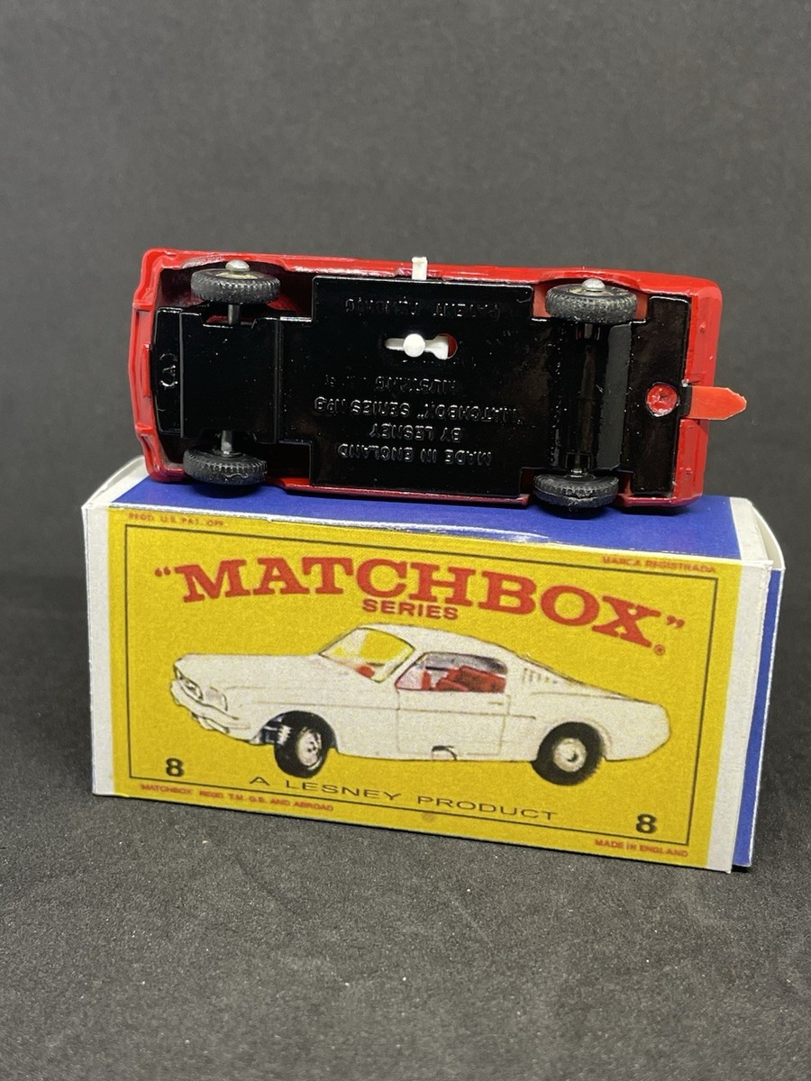 Matchbox Lesney Phantom #8 Custom Ford Mustang In Red Nice Repro E