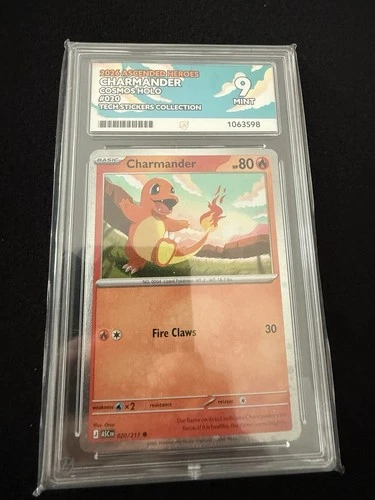 Pokémon TCG Charmander 020/217 Cosmos Holo Graded Card Ace 9 Mint