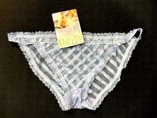 Lily of France NEW Pearl Blue Lace Bikini Panty NOS New with Tags 6
