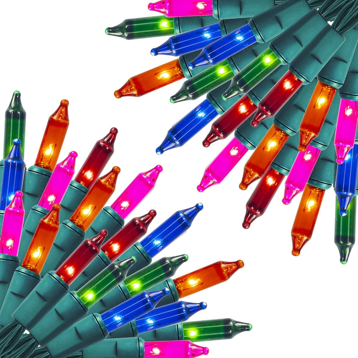 FUNPENY Halloween Mini Multicolor String Lights 110V UL 2 Pack 150 Count Each