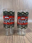 Vintage Enjoy Coca Cola Large Drinking Glass 6.25" Tiffany Style Stained Cup -2