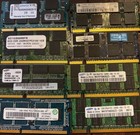 Various brands of 1GB and 2 GB units of laptop ram
