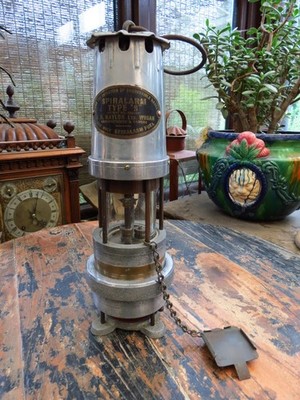 SPIRALARM TYPE ''S'' MINERS & SEWER LAMP. Original,  Complete & in Great Condition