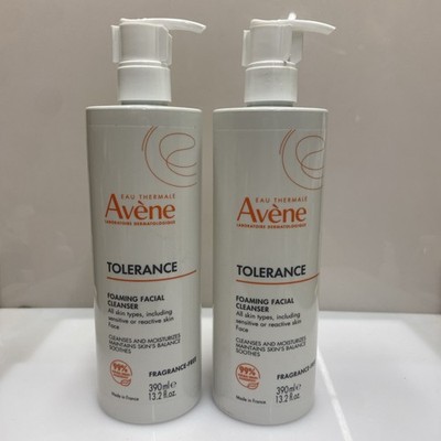 2 Pack - Avène Tolerance Foaming Facial Cleanser. 13.2oz ea. Exp 06/2028+