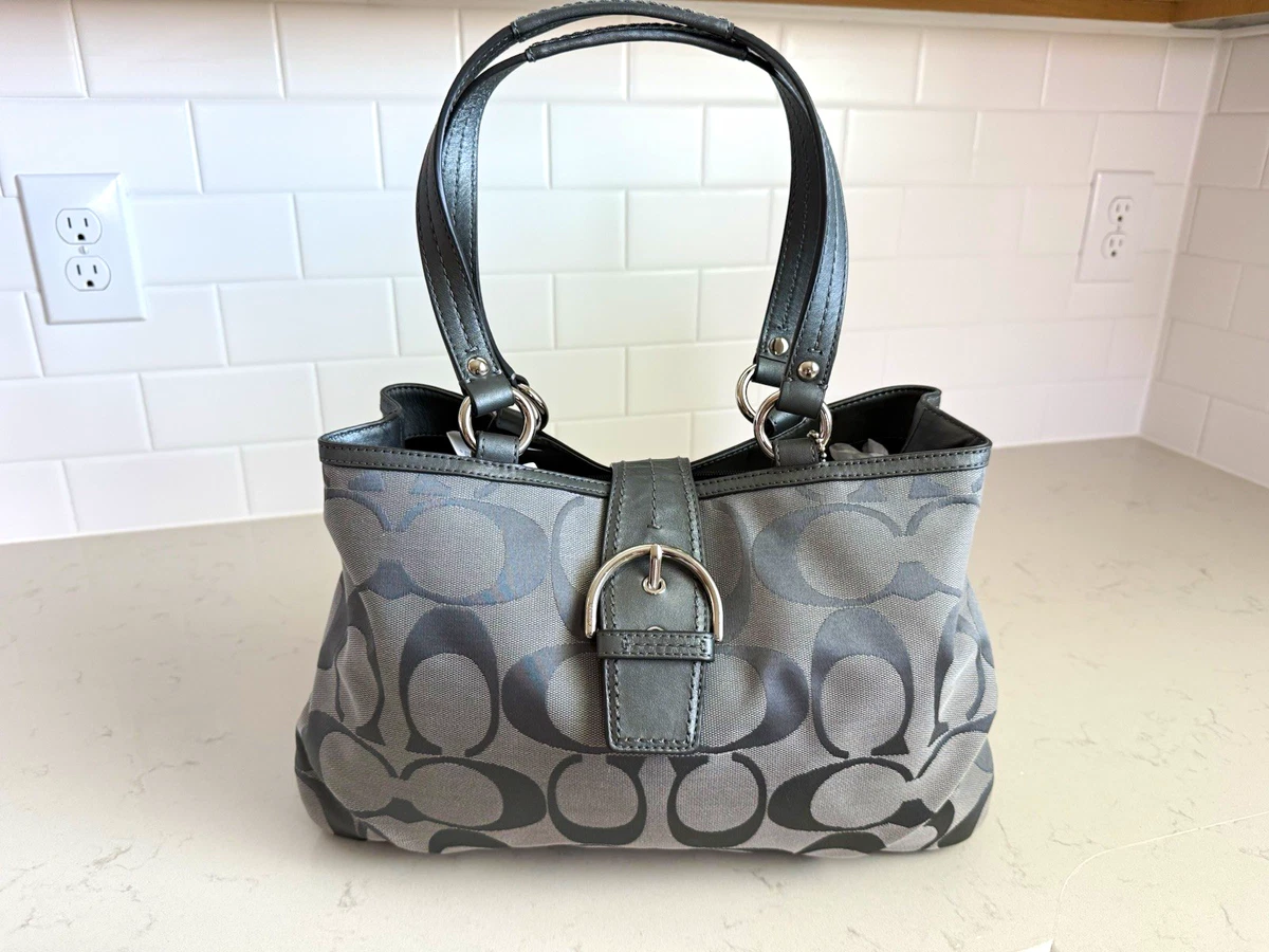 Coach Shoulder Bag Gray Bags & Handbags for Women for sale | eBay