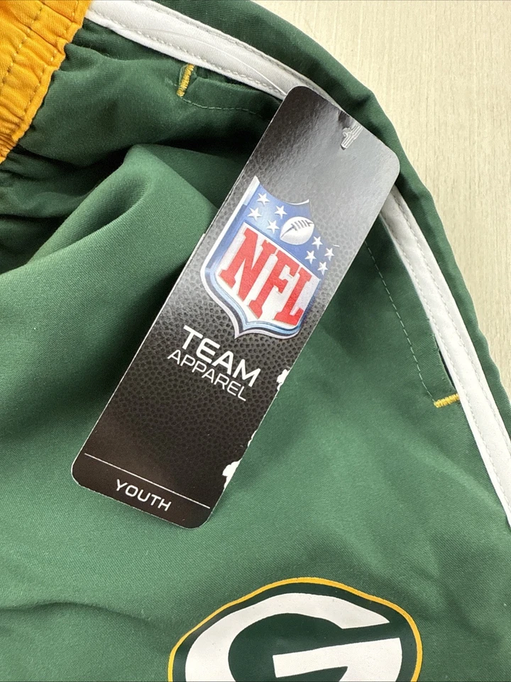 绿湾包装工队泳装青少年男孩中号 (10/12) 绿色 NFL 球队服装全新带标签 — 第 3/4 张图片