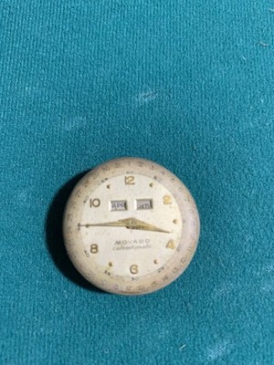 MOVADO ''CALENDOMATIC'' MANS GOLD CAP VINTAGE WRISTWATCH TRIPLE CALENDAR RUNNING.