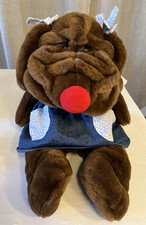 Vintage Ganz Bros Jumbo Wrinkles Puppy Dog Plush Hand Puppet 1980s