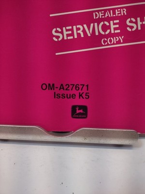 John Deere 350 Offset Disk Operator's Manual OM-A27671 Service Shop Copy