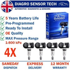 4X Pre-Programmed Tpms Tire Pressure Sensor Fits KIA Sportage Picanto Cadenza