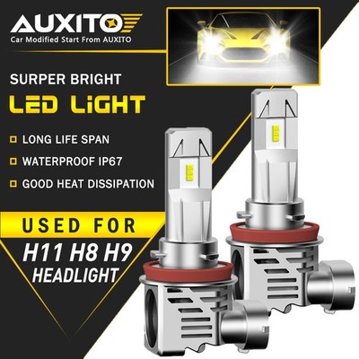 AUXITO H11 LED Headlight Kit Low Beam Bulb Super Bright 6500K Cool White M3 EOA