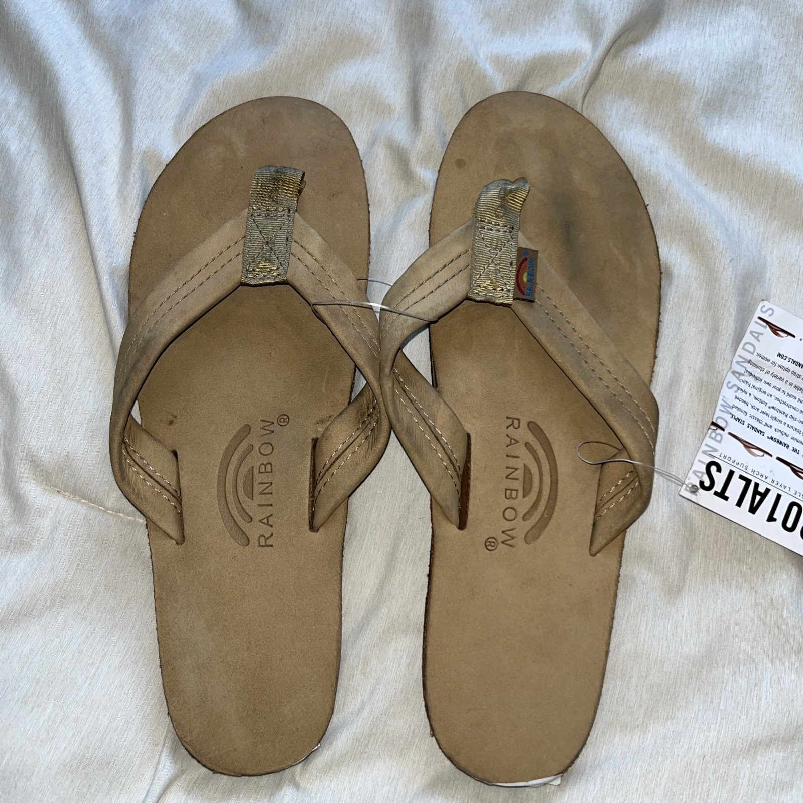 Rainbow Women's Single Layer Sierra Leather Sandals Size 9.5-10.5