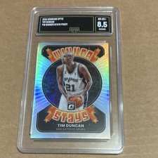 Panini 2021-22 Donruss Optic Winner Stays Prizm Tim Duncan #19 GMA 8.5 Spurs