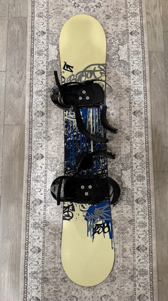 ５回使用 BURTON BLUNT FV 150cm＋UNION CONTACT 2008 Burton Blunt 158 cm Snowboard w/ Size L Bindings + Carry Bag