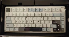  x Aula F75 Gasket Mechanical Keyboard, 75% LEOBOG Reaper Switch Light Blue
