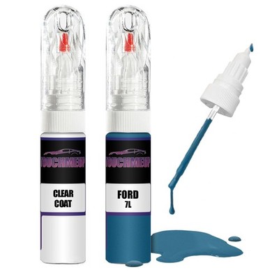 Lackstift für FORD FORD PERFORMANCE BLUE 7L + Klarlack Pinsel Kratzer Fix Kit