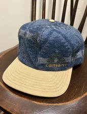 Vintage Carhartt Snapback Hat Aztec Southwestern Print Outdoor Rare Made In USA