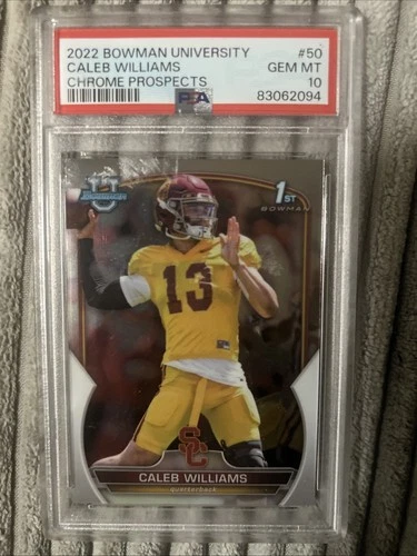 2022 Bowman University Chrome 1st Prospects #50 Caleb Williams PSA 10 💎Gem Mint