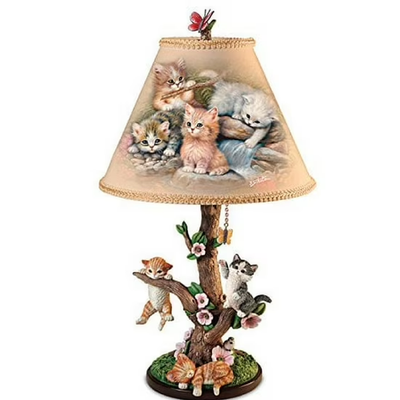 The Bradford Exchange 119276001 Country Kitties Tabletop Lamp with