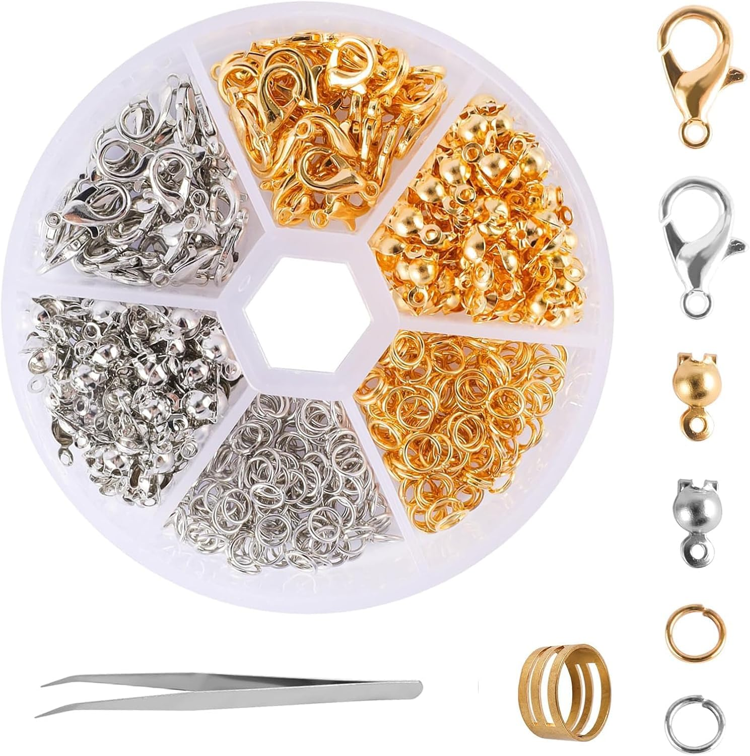 Lobster Clasps Jewelry Making Kit 462Pcs Open Jump Rings Connectors Bracelet