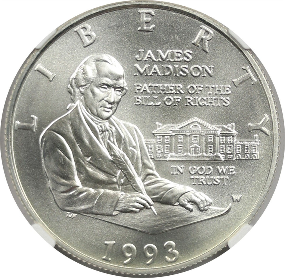 1993-W James Madison Half Dollar 50c NGC MS 69 - 90% Silver Bill