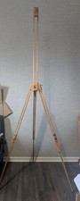 VINTAGE LARGE WOODEN ADJUSTABLE ARTIST EASEL 193 cm high, upto 110 cm canvas