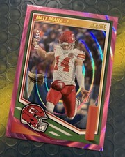 2025 Panini Score Pink Ellipse /399 Matt Araiza #288 Kansas City Chiefs