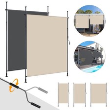 Senkrechtmarkise Balkon Außenrollo Sonnenschutz Sonnen Vertikalmarkise 270cm