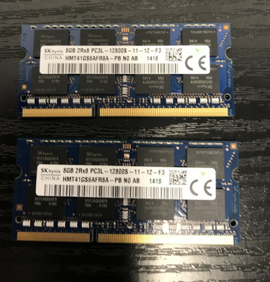 SK hynix 16GB 2x8GB DDR3L 2RX8 1600MHz PC3L-12800S 204pin Laptop Arbeitsspeicher