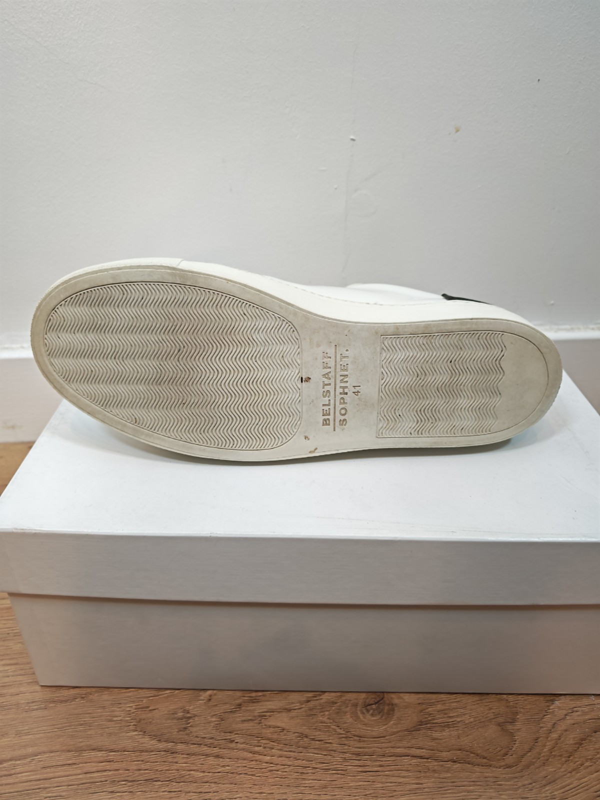 Belstaff Sophnet BXS Sneakers White Camo Trainers Men's UK 7 EU 41 Leather Boxed image 5