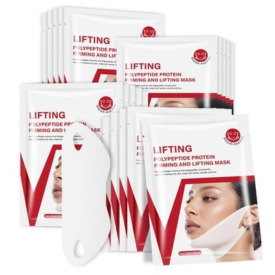 V Line Face Lifting Mask, 10 Pack V Line Chin Strap Lifting Double Chin Reduc...