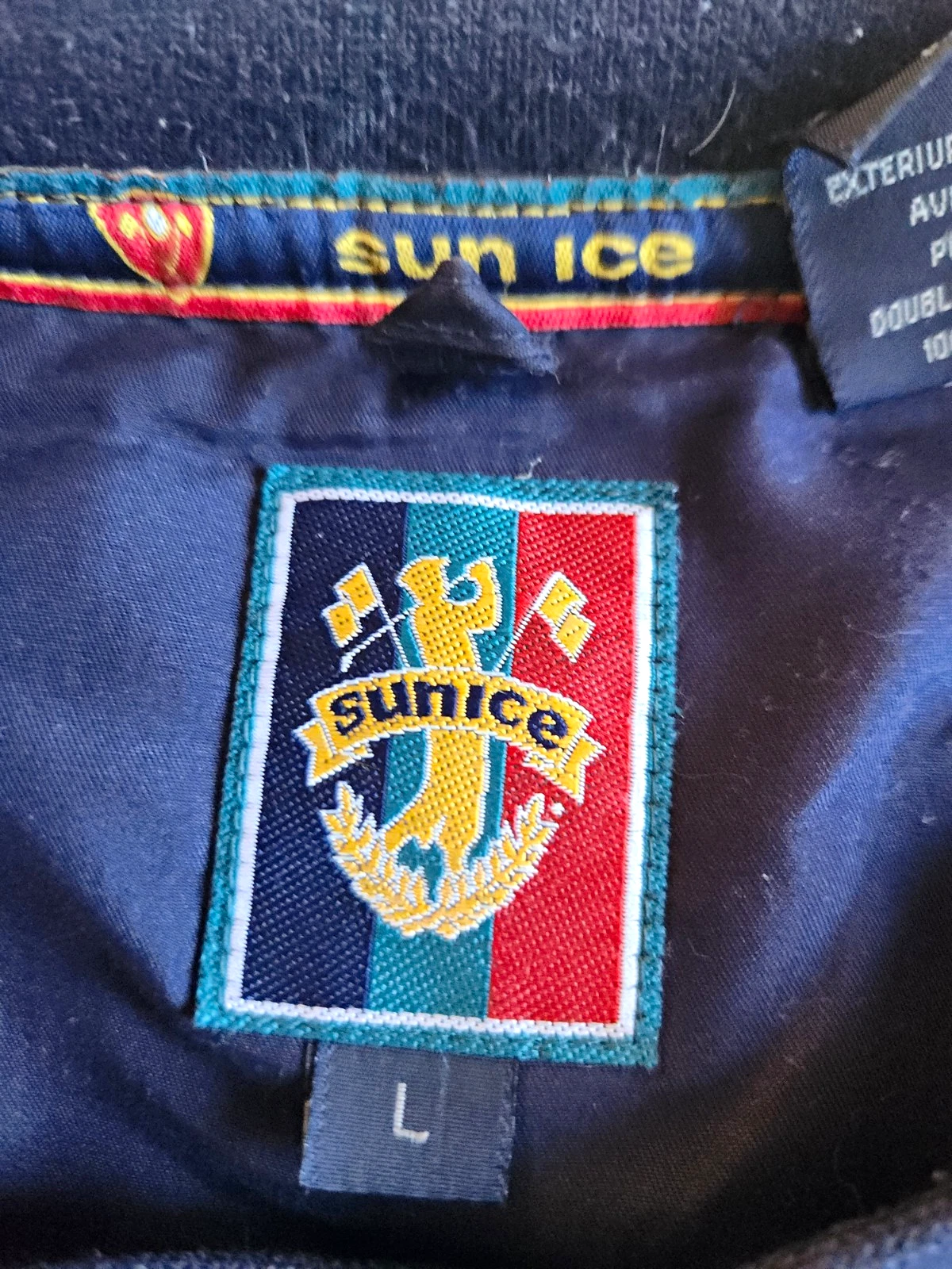 Sun Ice Vintage Navy Blue Sleeveless Pullover Vest L Made in Korea - product detail image 1