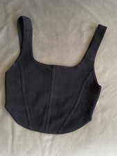 Aritzia Babaton Sculpt Knit Corset / Bustier Black XS bandage top