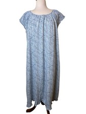 Lauren Ralph Lauren Nightgown Possible Size L Midi Ballet Blue Paisley Granny