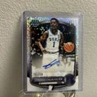 Caleb Foster 2025-26 Bowman Chrome Speckle Refractor Auto /299 1st Bowman Duke