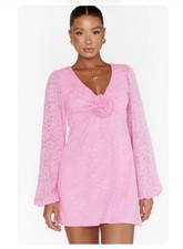 MUMU Rosetta Mini Dress NWT Show Me Your Lace S Pink Romance Formal Wedding